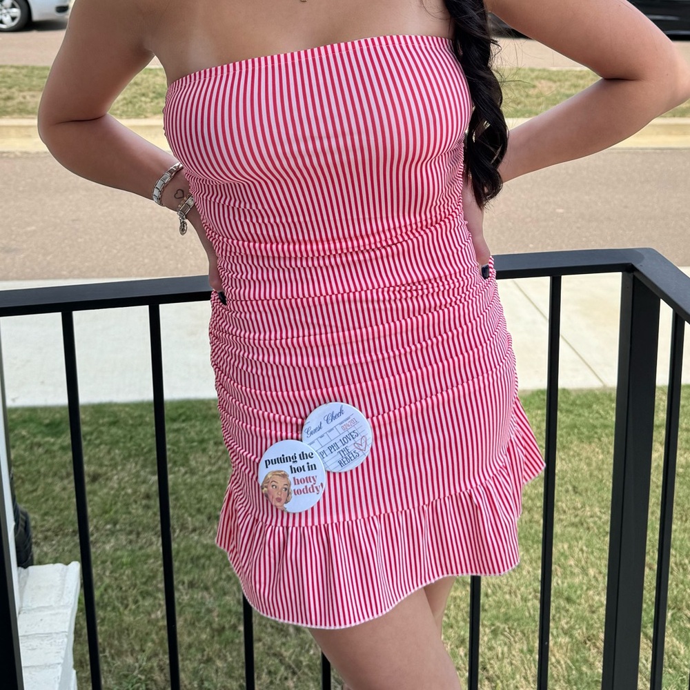 Gaia Gathered Mini Dress